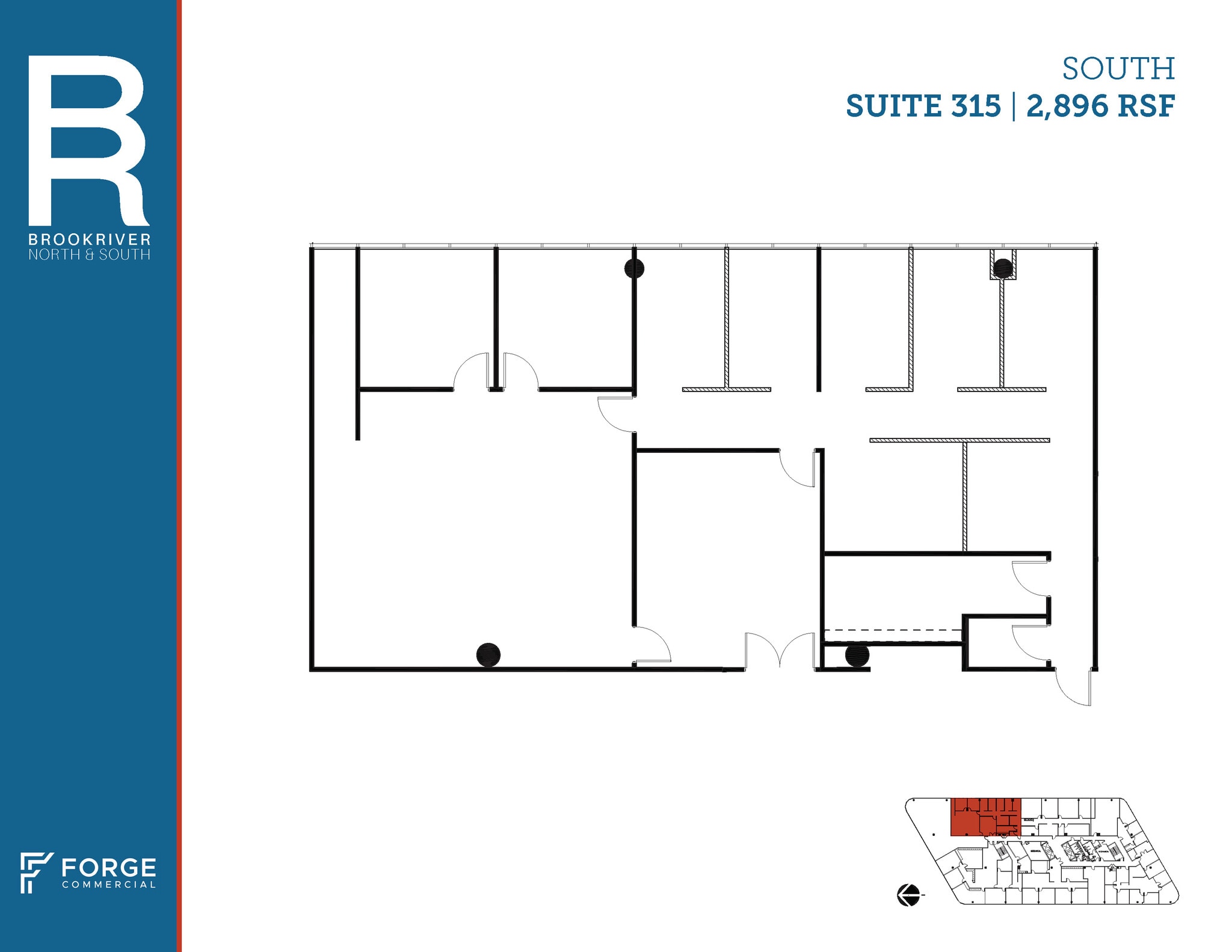 8200 Brookriver Dr, Dallas, TX à louer Plan d’étage– Image 1 sur 6