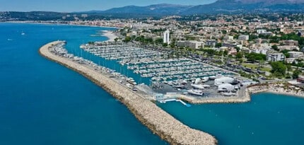 Saint-Laurent-du-Var - Vue aérienne vue de carte