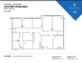 200 Mansell Ct E, Roswell, GA à louer Plan d’étage– Image 1 sur 1