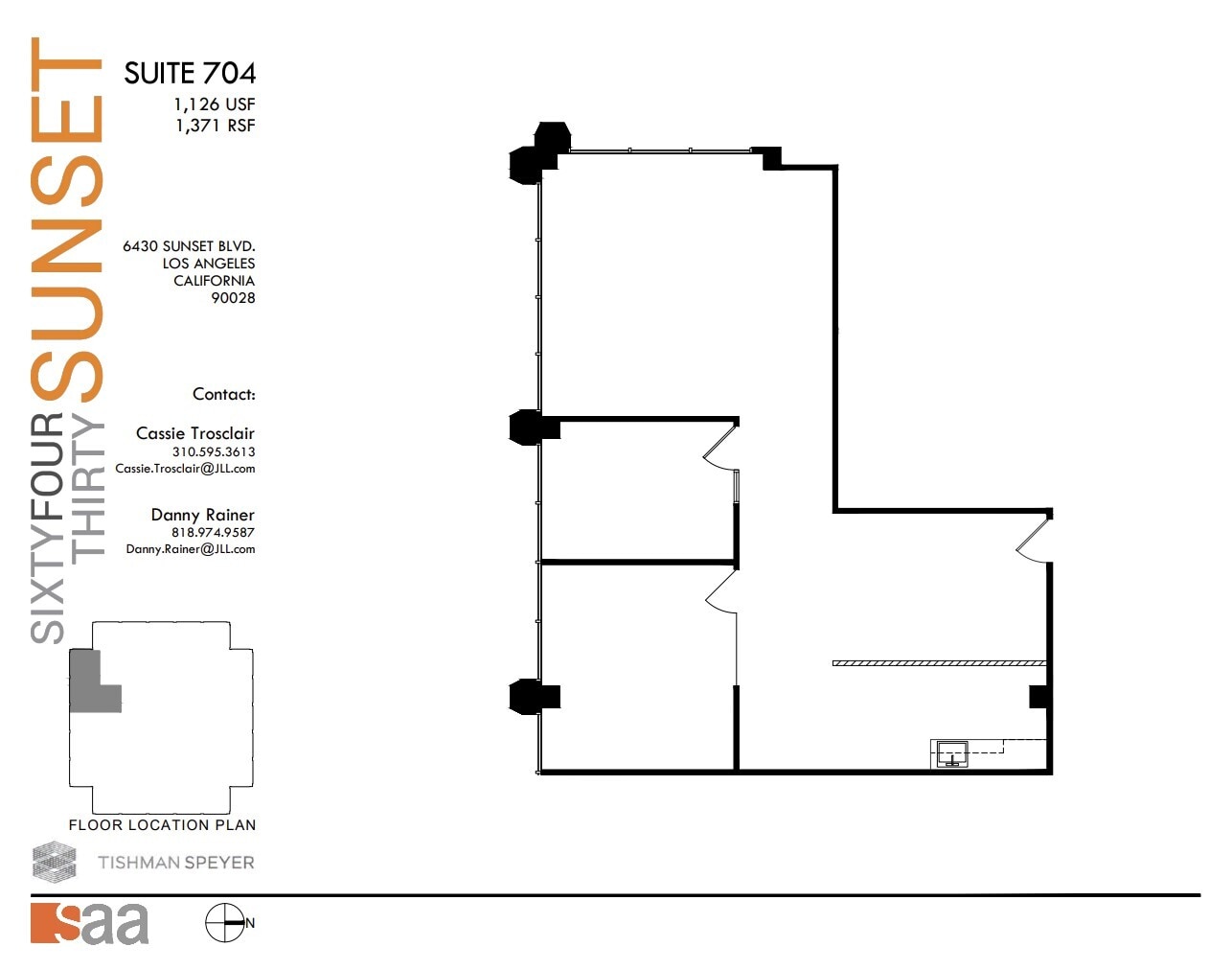 6430 W Sunset Blvd, Los Angeles, CA à louer Plan d’étage– Image 1 sur 1