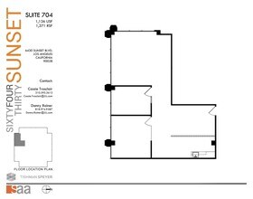 6430 W Sunset Blvd, Los Angeles, CA à louer Plan d’étage– Image 1 sur 1