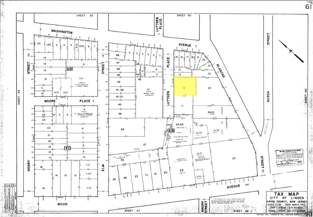 104 Luttgen Pl, Linden, NJ à vendre Plan cadastral– Image 1 sur 2