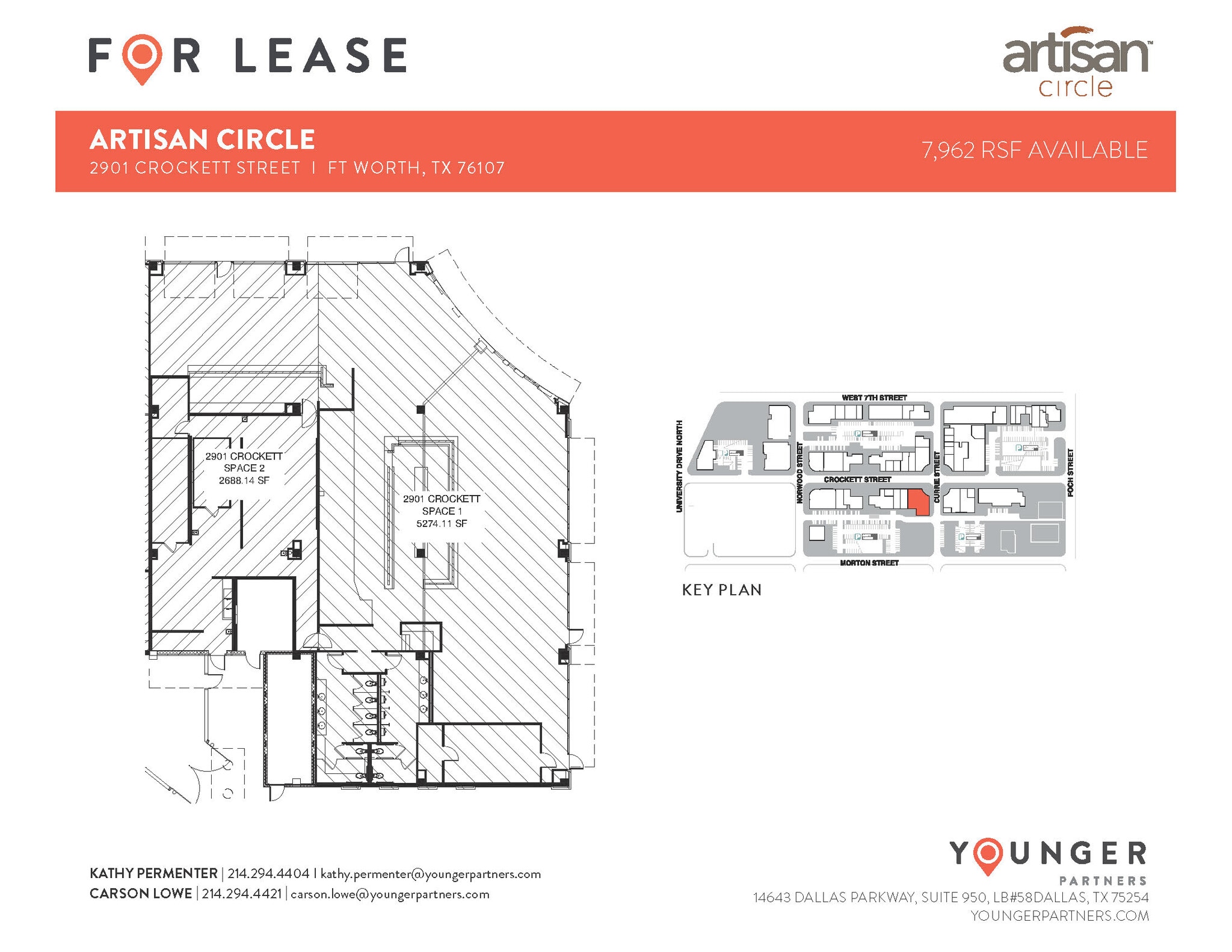 2973 W 7th St, Fort Worth, TX à louer Plan d’étage– Image 1 sur 1