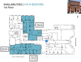 416 N Bedford Dr, Beverly Hills, CA à louer Plan d’étage– Image 1 sur 1