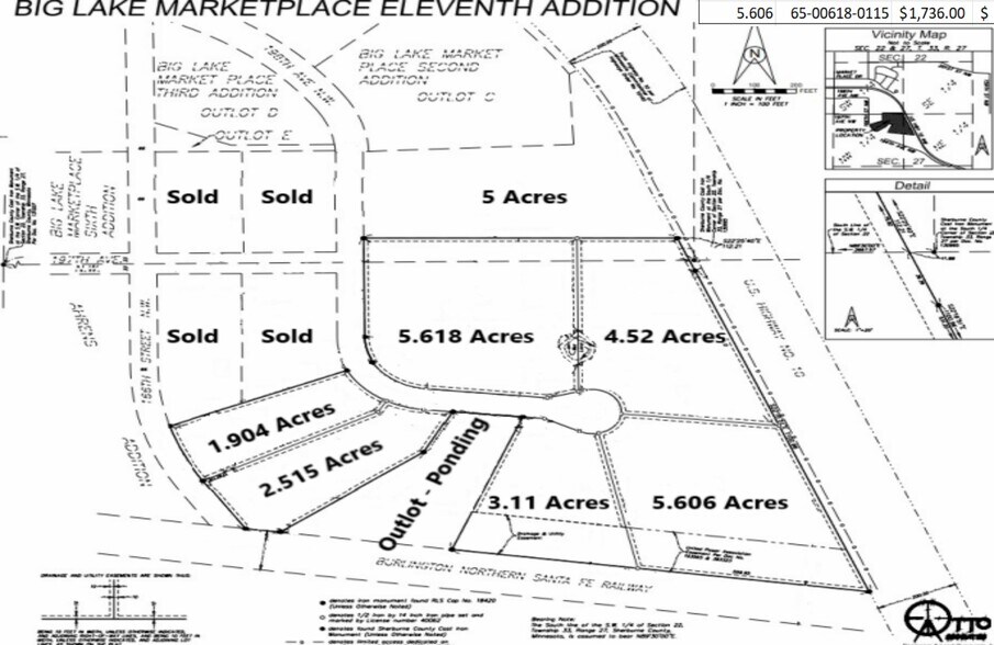 XXX 166th St NW, Big Lake, MN à vendre - Plan cadastral – Image 3 sur 3