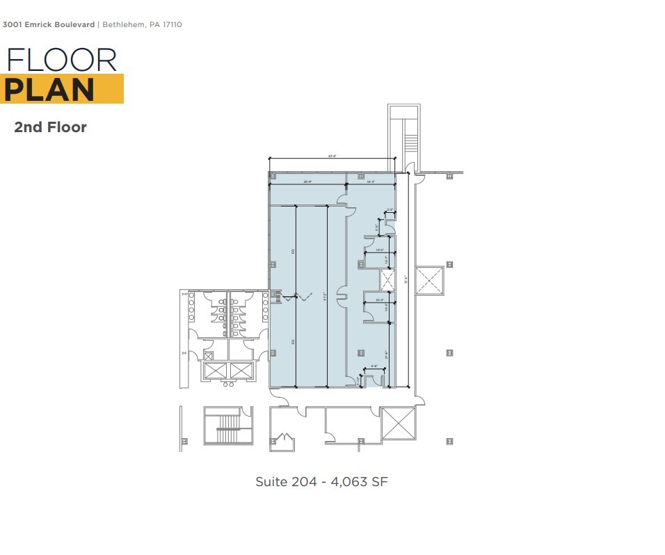 3001 Emrick Blvd, Bethlehem, PA à louer Plan d’étage– Image 1 sur 1