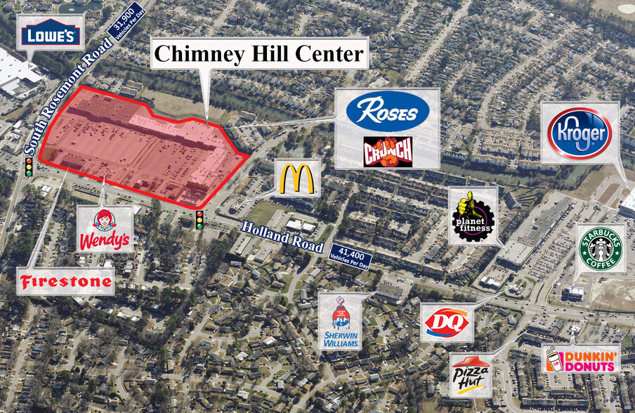 801-929 Chimney Hill Shopping Ctr, Virginia Beach, VA à louer - Aérien – Image 1 sur 2