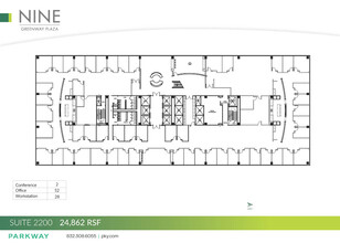 9 Greenway Plz, Houston, TX à louer Plan d’étage– Image 1 sur 1