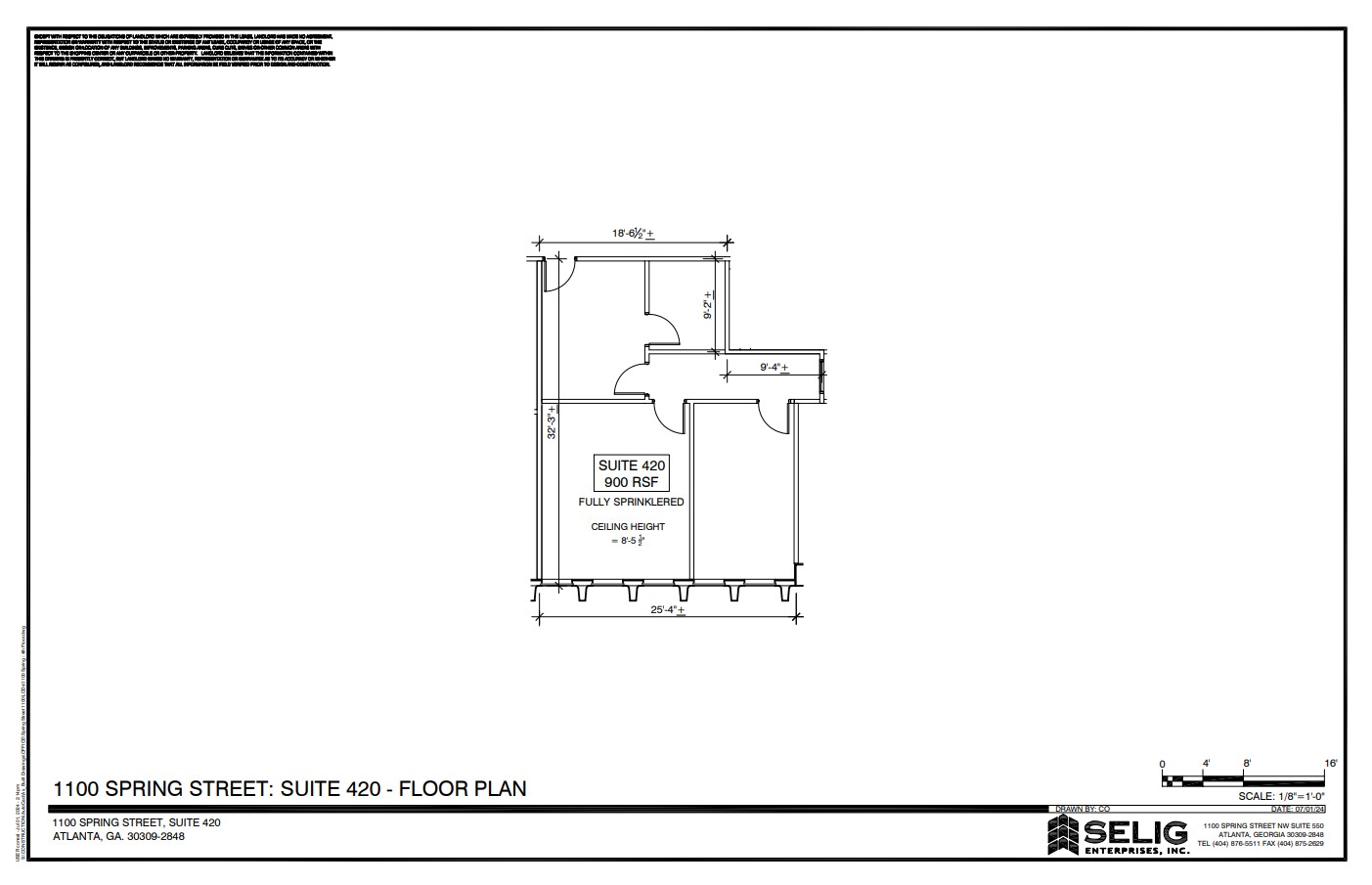 1100 Spring St NW, Atlanta, GA à louer Plan d’étage– Image 1 sur 1