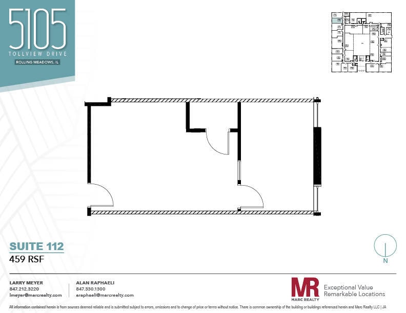 5105 Tollview Dr, Rolling Meadows, IL à louer Plan d’étage– Image 1 sur 1