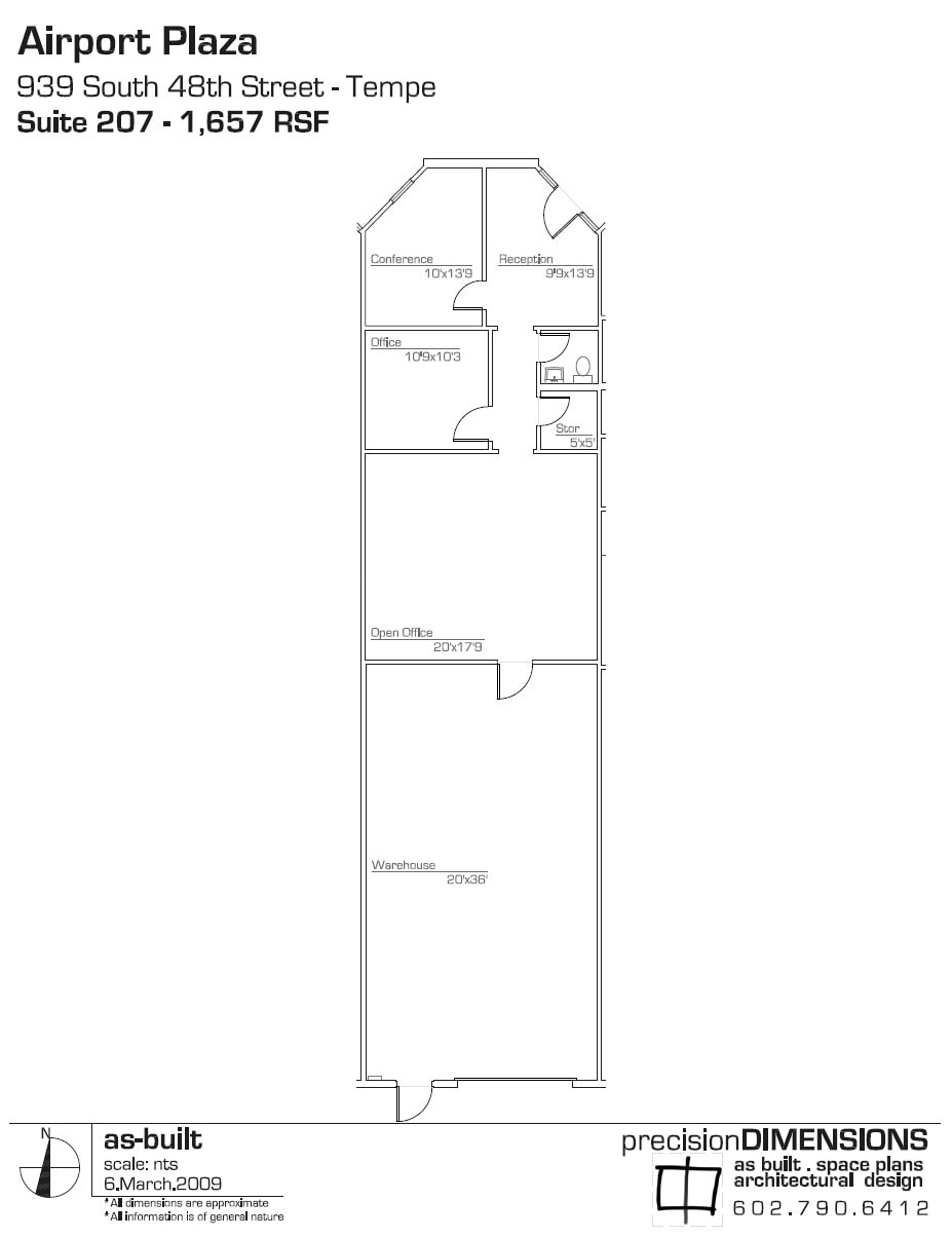939 S 48th St, Tempe, AZ à louer Plan d’étage– Image 1 sur 1