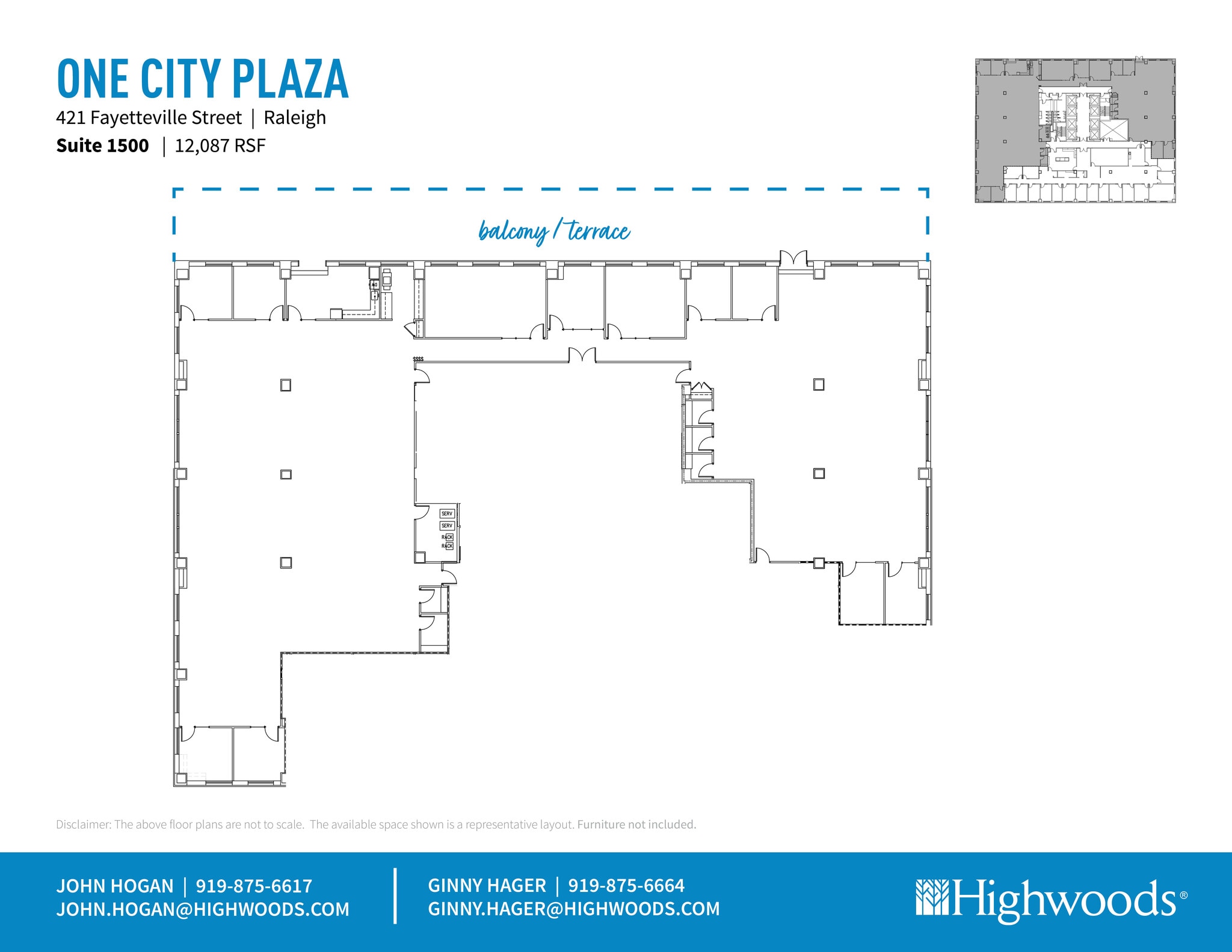 421 Fayetteville St, Raleigh, NC à louer Plan d’étage– Image 1 sur 2