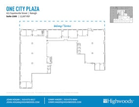 421 Fayetteville St, Raleigh, NC à louer Plan d’étage– Image 1 sur 2