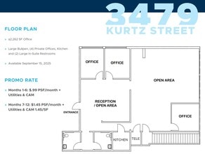 3467-3479 Kurtz St, San Diego, CA à louer Plan d’étage– Image 1 sur 1