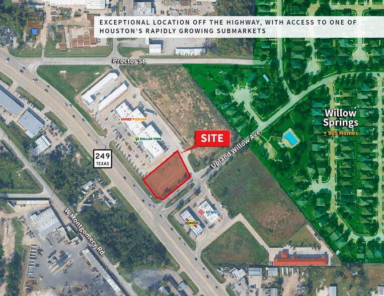 Hwy 249 & Upland Willow Ave, Houston, TX à vendre - Aérien – Image 2 sur 3