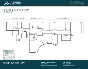 770 S Post Oak Ln, Houston, TX à louer Plan d’étage– Image 2 sur 4