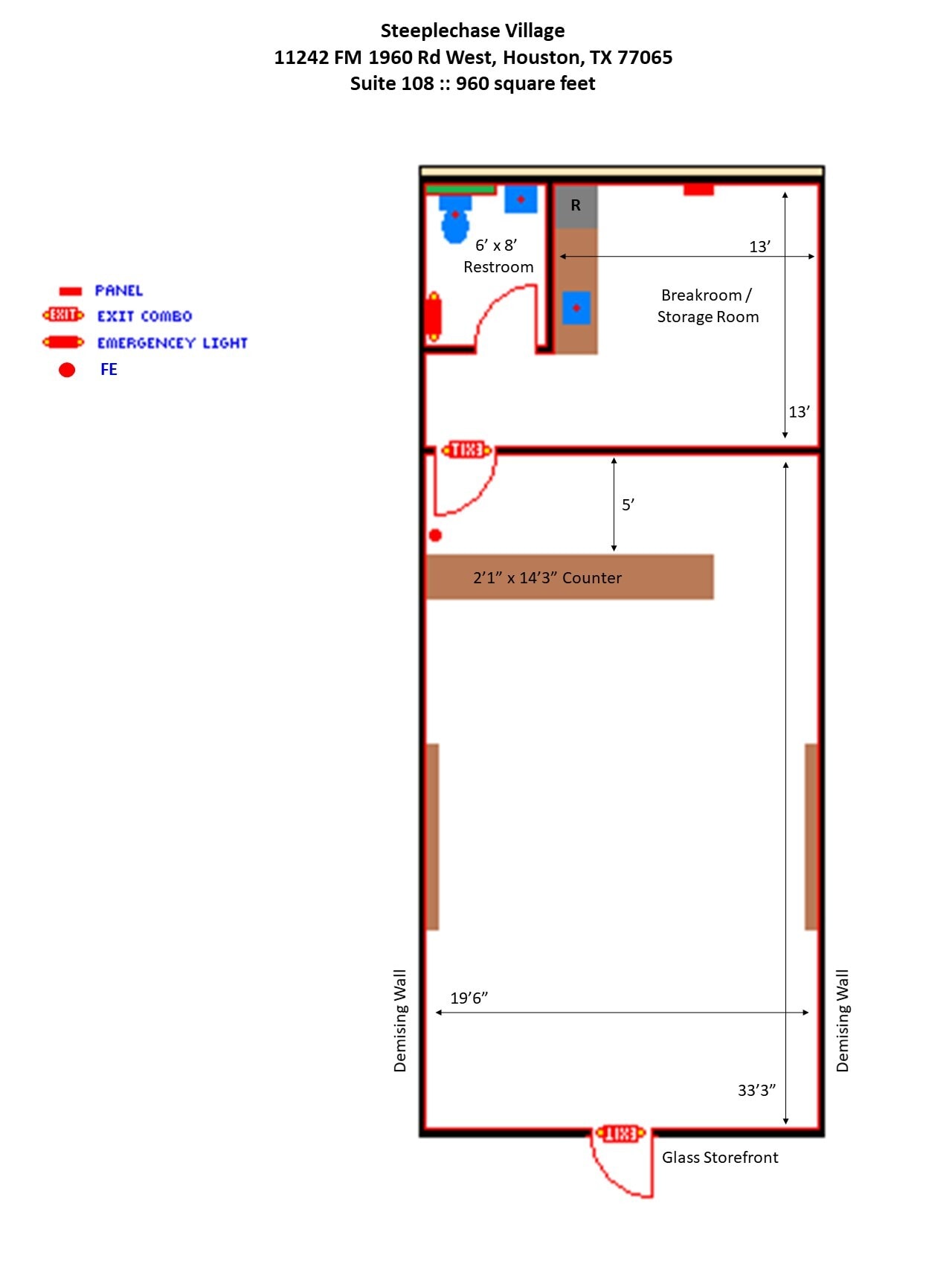 11240-11242 W FM-1960 Rd, Houston, TX à louer Plan d’étage– Image 1 sur 1
