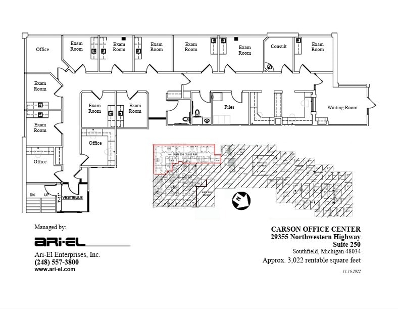 29355 Northwestern Hwy, Southfield, MI à louer Plan d’étage– Image 1 sur 5
