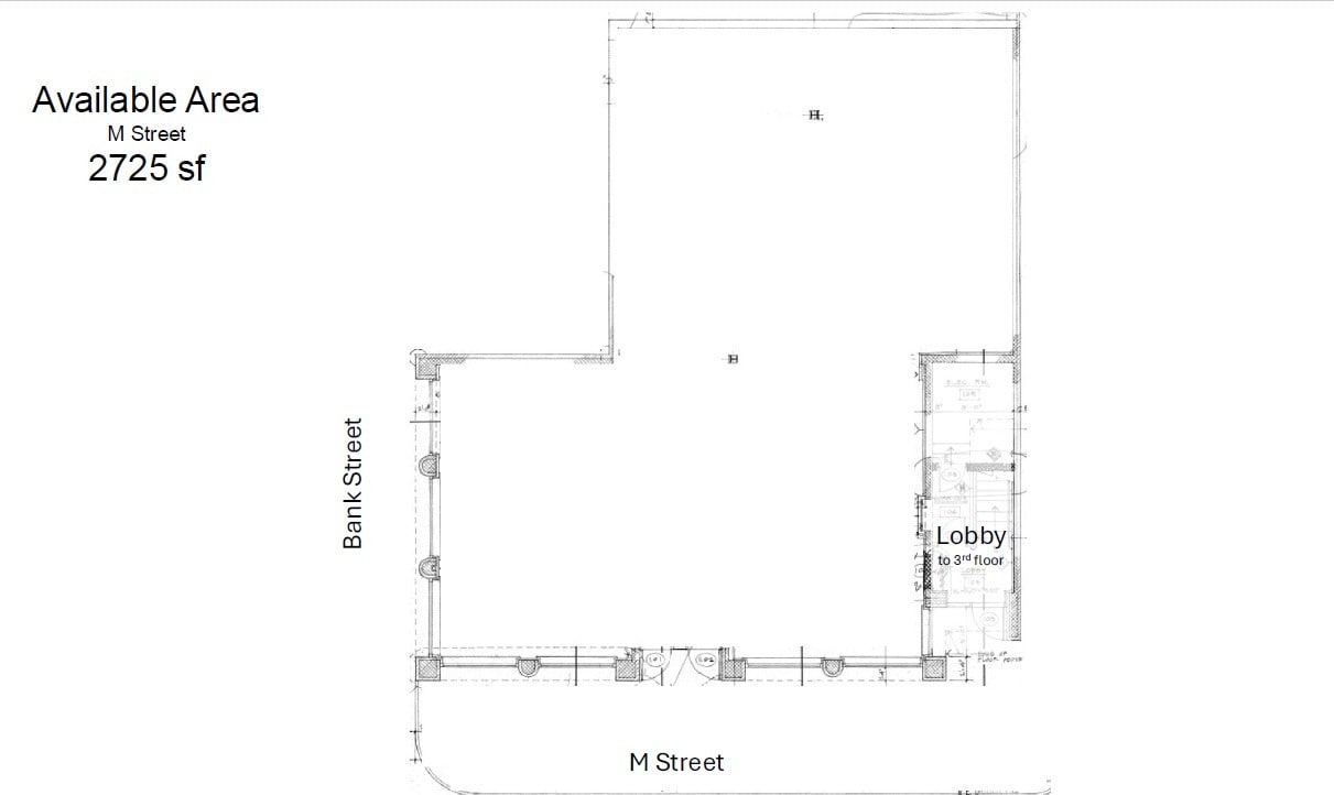 3325-3329 M St NW, Washington, DC à louer Plan d’étage– Image 1 sur 1