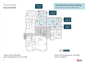 106-114 La Casa Via, Walnut Creek, CA à louer Plan d’étage– Image 1 sur 1