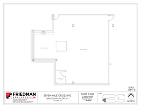 38705 7 Mile Rd, Livonia, MI à louer Plan d’étage– Image 1 sur 2