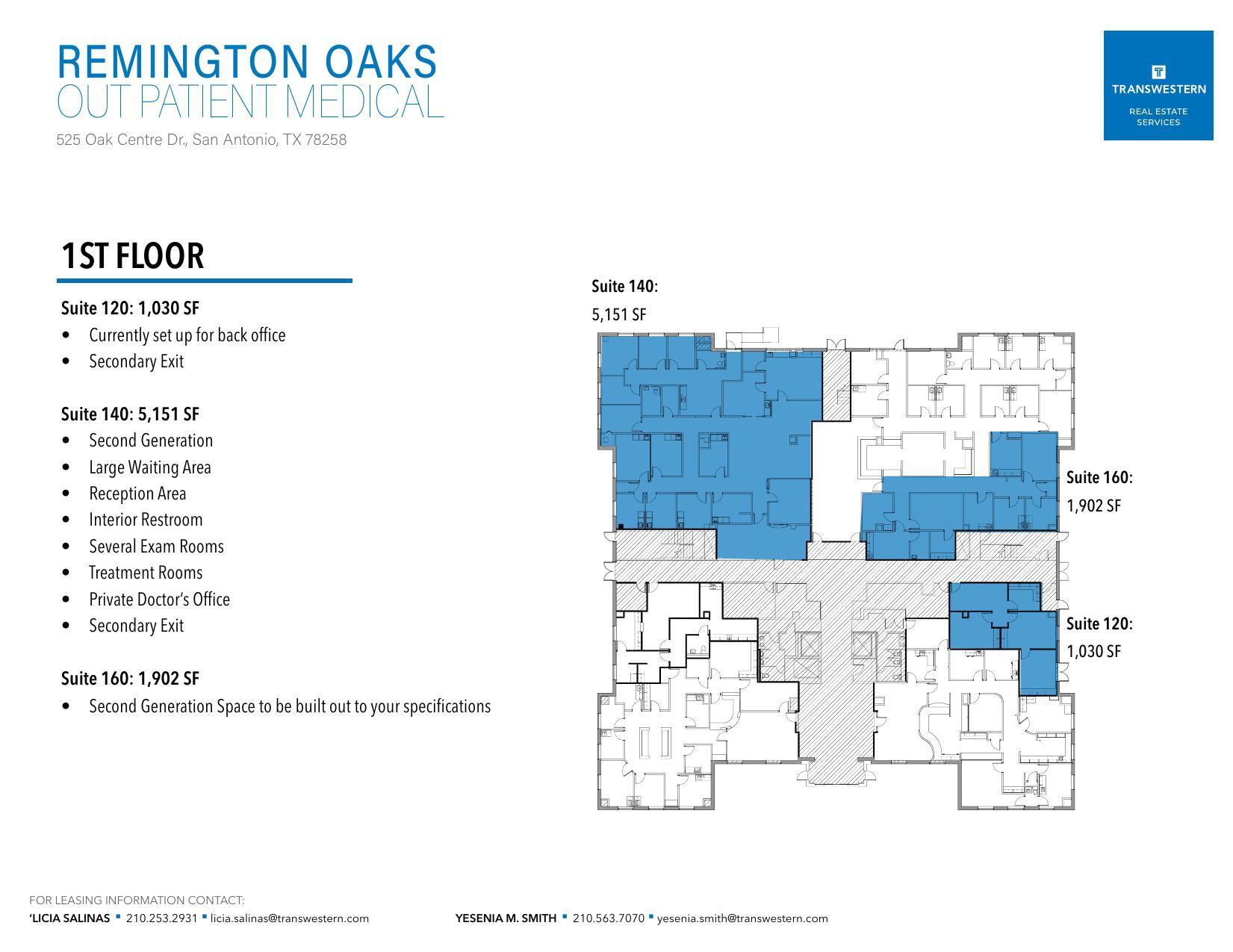 525 Oak Centre Dr, San Antonio, TX à louer Plan d’étage– Image 1 sur 1