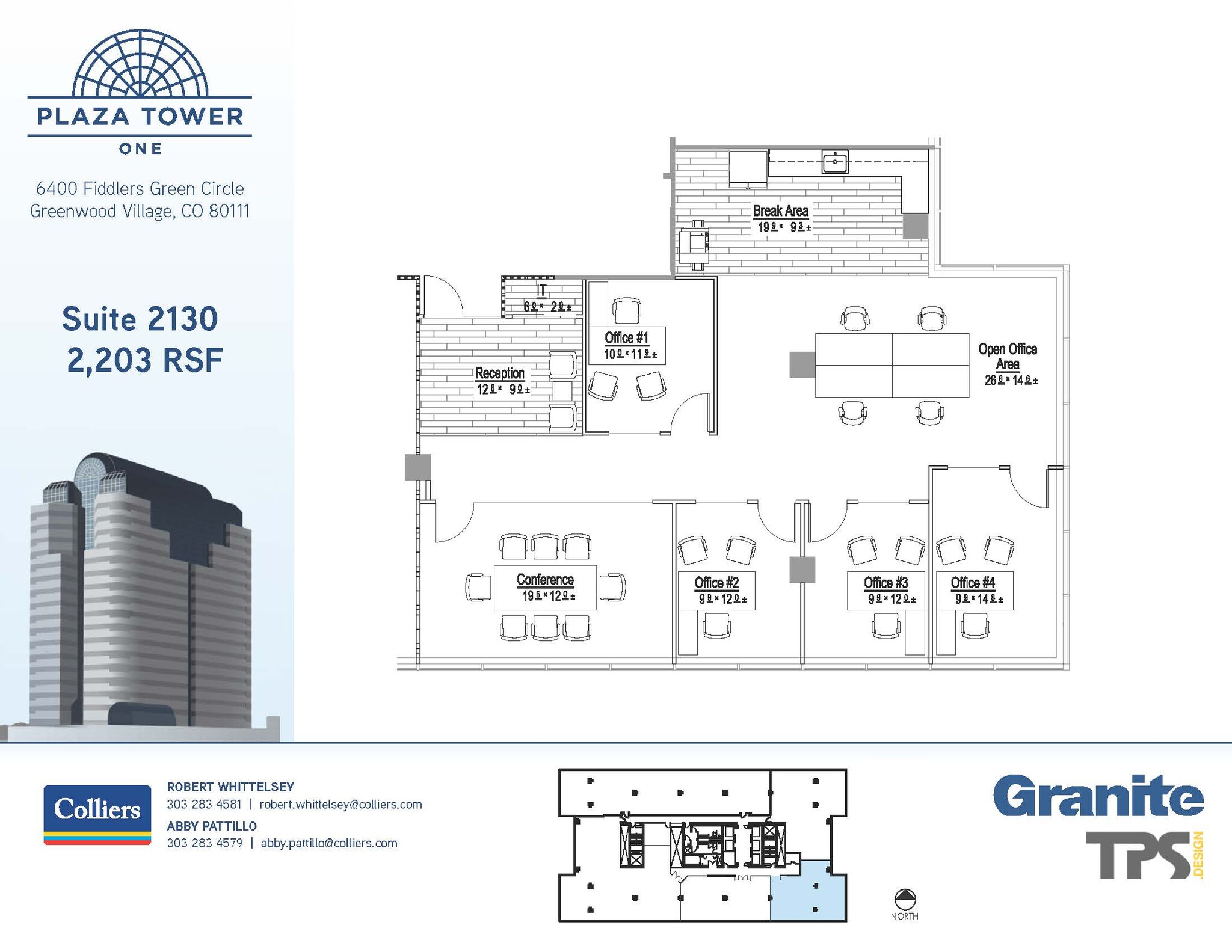 6400 S Fiddlers Green Cir, Greenwood Village, CO à louer Plan d’étage– Image 1 sur 1