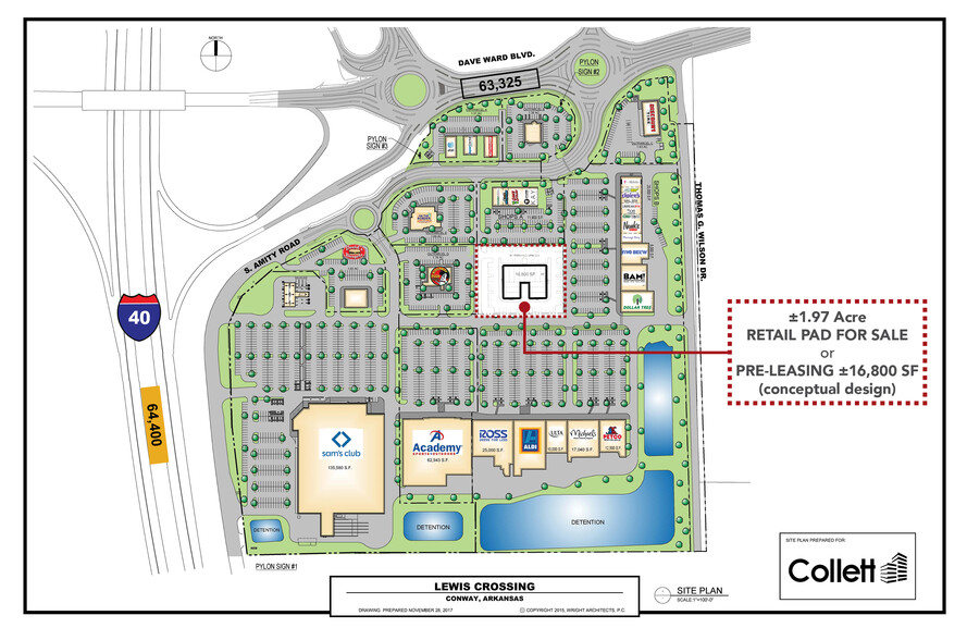 I-40 & Dave Ward Rd, Conway, AR à louer - Plan de site – Image 2 sur 4