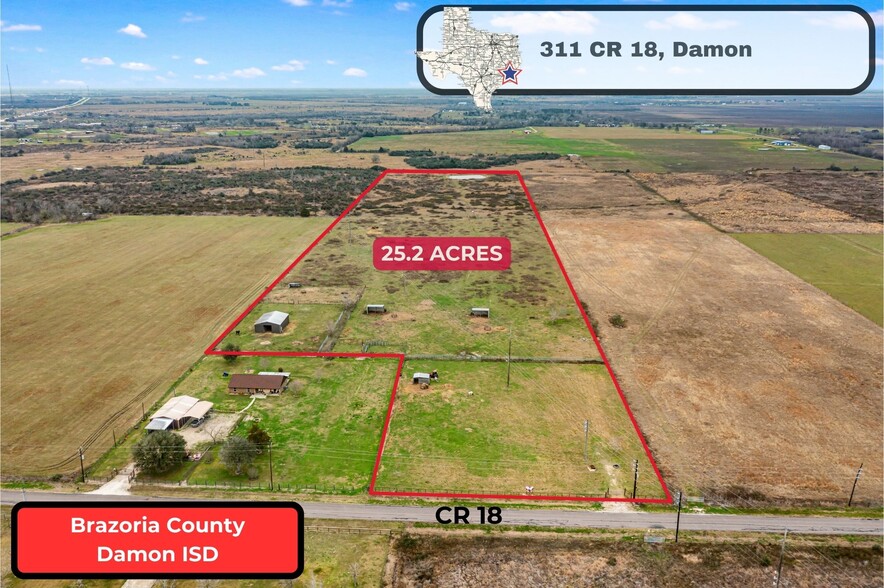 311 County Road 18, Damon, TX à vendre - Aérien – Image 1 sur 39