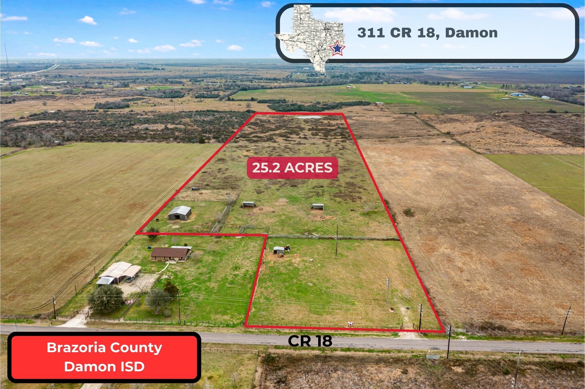 311 County Road 18, Damon, TX à vendre Aérien– Image 1 sur 40