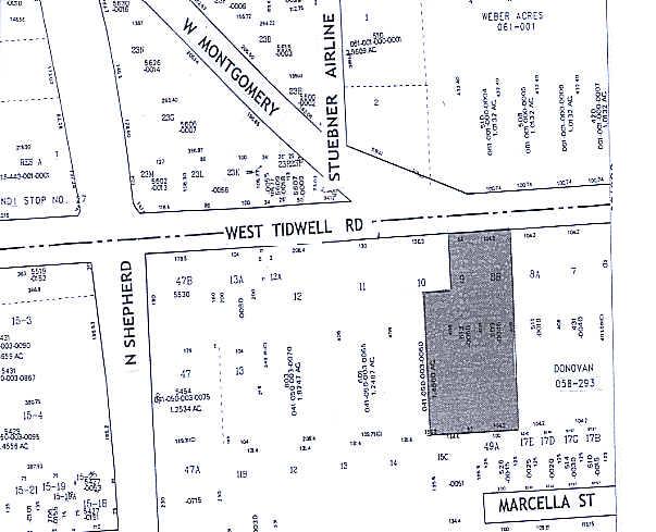 509 W Tidwell Rd, Houston, TX à louer - Plan cadastral – Image 3 sur 4