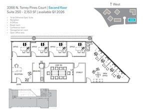 3333 N Torrey Pines Ct, La Jolla, CA à louer Plan d’étage– Image 2 sur 7