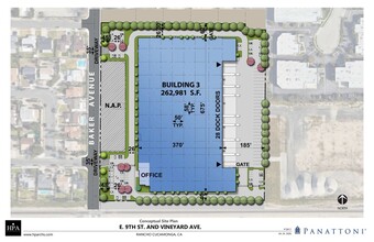 9th St & Vineyard Ave, Rancho Cucamonga, CA à louer Plan de site– Image 1 sur 2