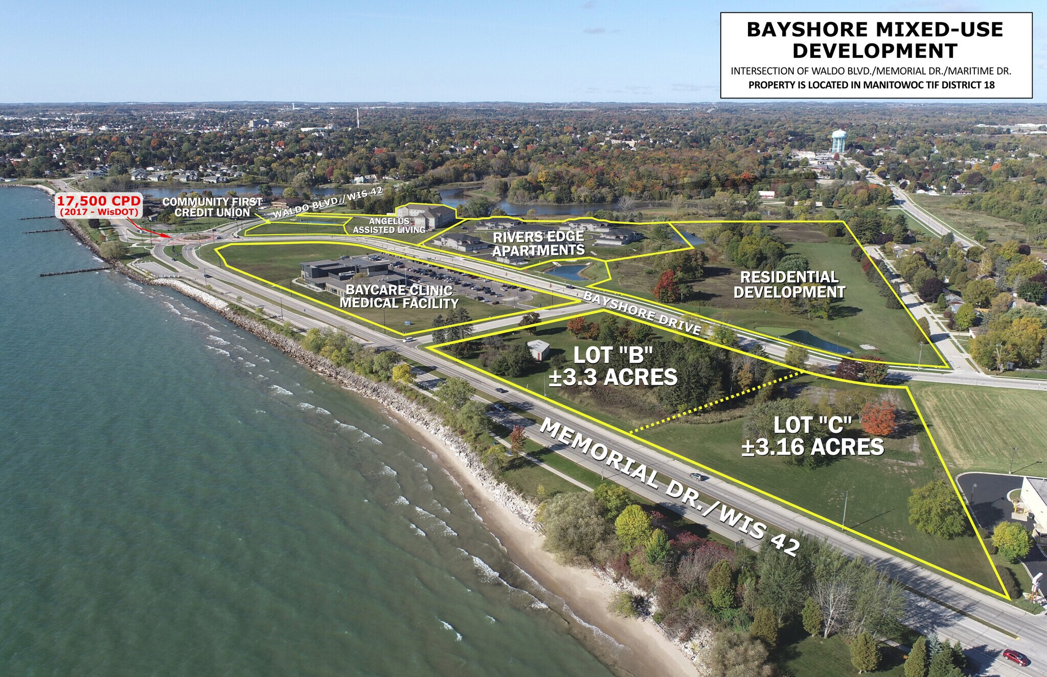 Bay Shore/Memorial Drive Mixed Use Development, Manitowoc, WI à vendre Photo principale– Image 1 sur 5