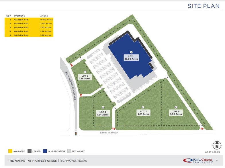 NWC W Grand Parkway S & W Airport Blvd, Richmond, TX à louer - Plan de site – Image 3 sur 3