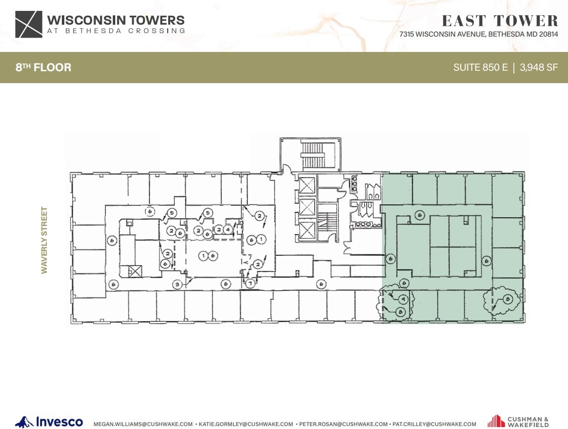 7315 Wisconsin Ave, Bethesda, MD à louer Plan d’étage– Image 1 sur 1