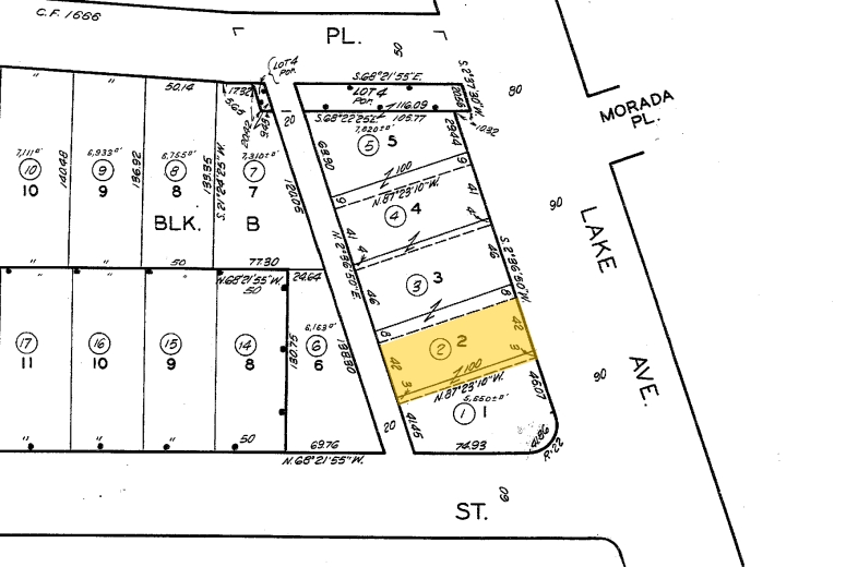 1985-1989 N Lake Ave, Altadena, CA à vendre - Plan cadastral – Image 2 sur 2