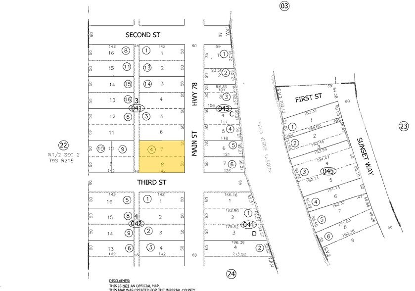 43 & 45 Ben Hulse Hwy S, Palo Verde, CA à vendre - Plan cadastral – Image 3 sur 3