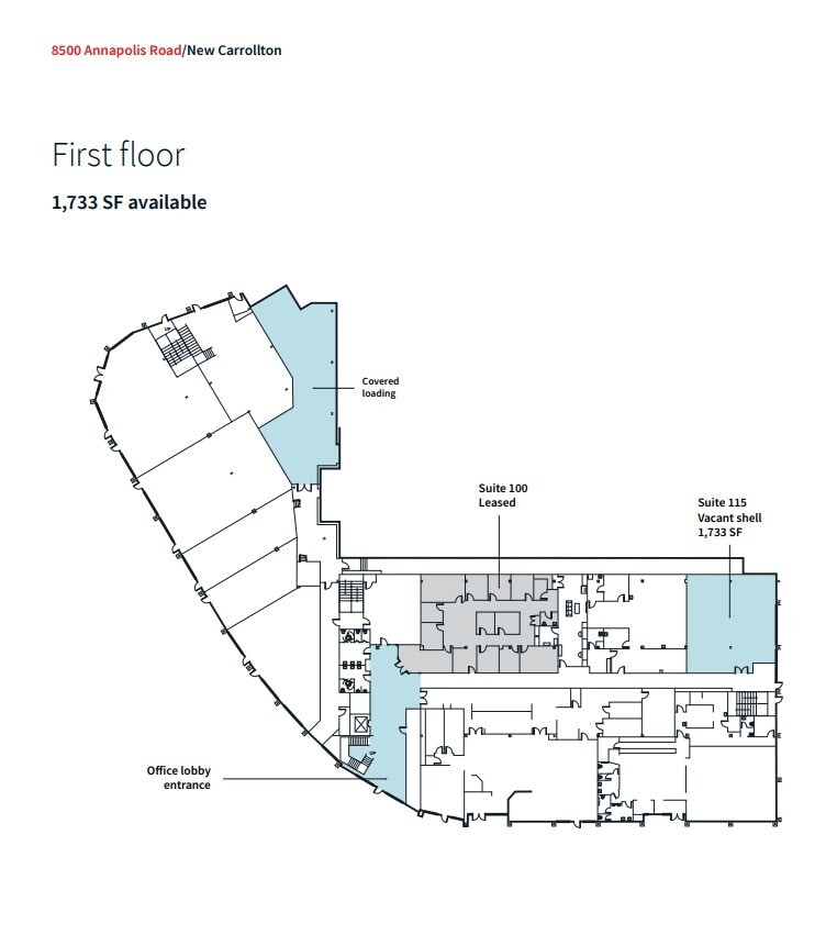 8500 Annapolis Rd, New Carrollton, MD à louer Plan d’étage– Image 1 sur 1