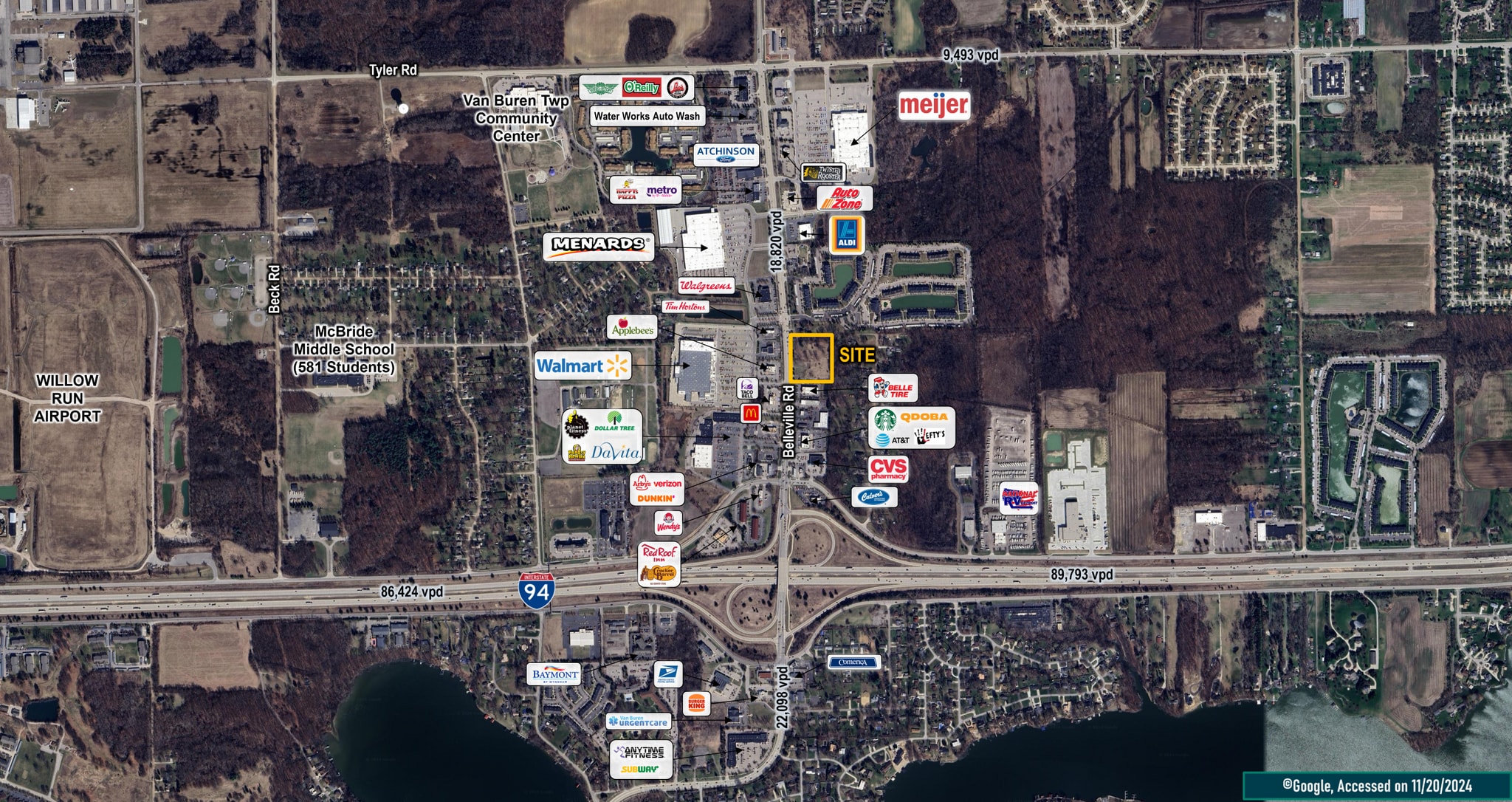 10401 Belleville Rd, Van Buren Twp, MI à louer Photo de l’immeuble– Image 1 sur 3