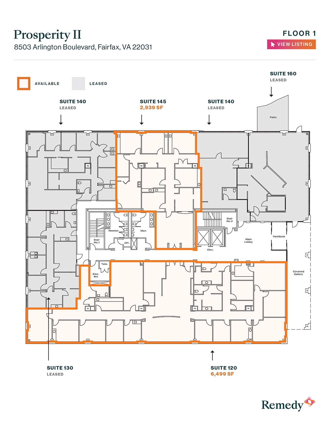 8501 Arlington Blvd, Merrifield, VA à louer Plan d’étage– Image 1 sur 1