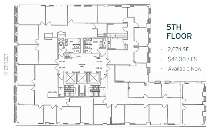1629 K St NW, Washington, DC à louer Plan d’étage– Image 1 sur 1
