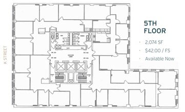 1629 K St NW, Washington, DC à louer Plan d’étage– Image 1 sur 1