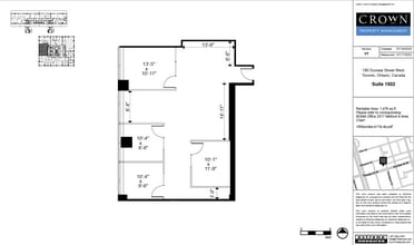 180 Dundas St W, Toronto, ON à louer Plan d’étage– Image 1 sur 2