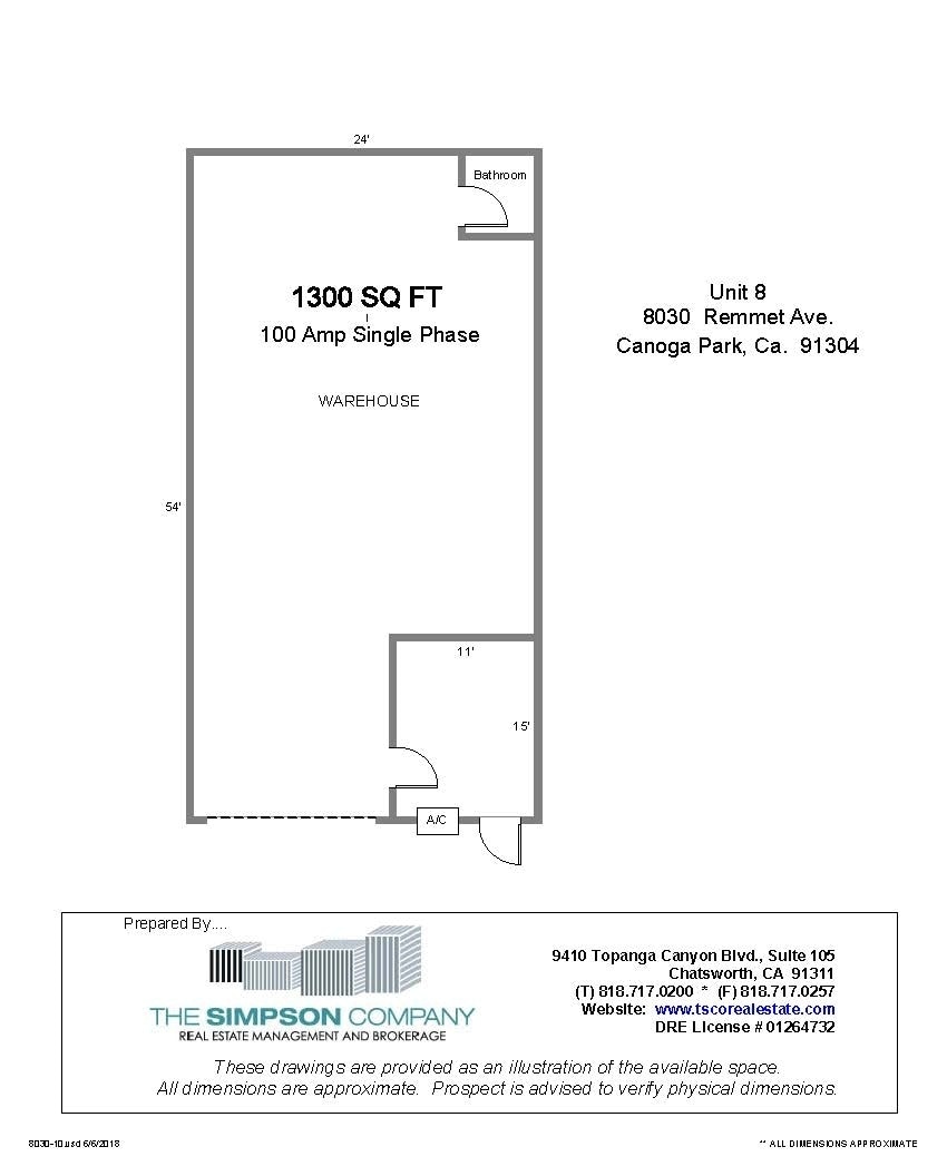 8030-8040 Remmet Ave, Canoga Park, CA à louer Plan d’étage– Image 1 sur 1