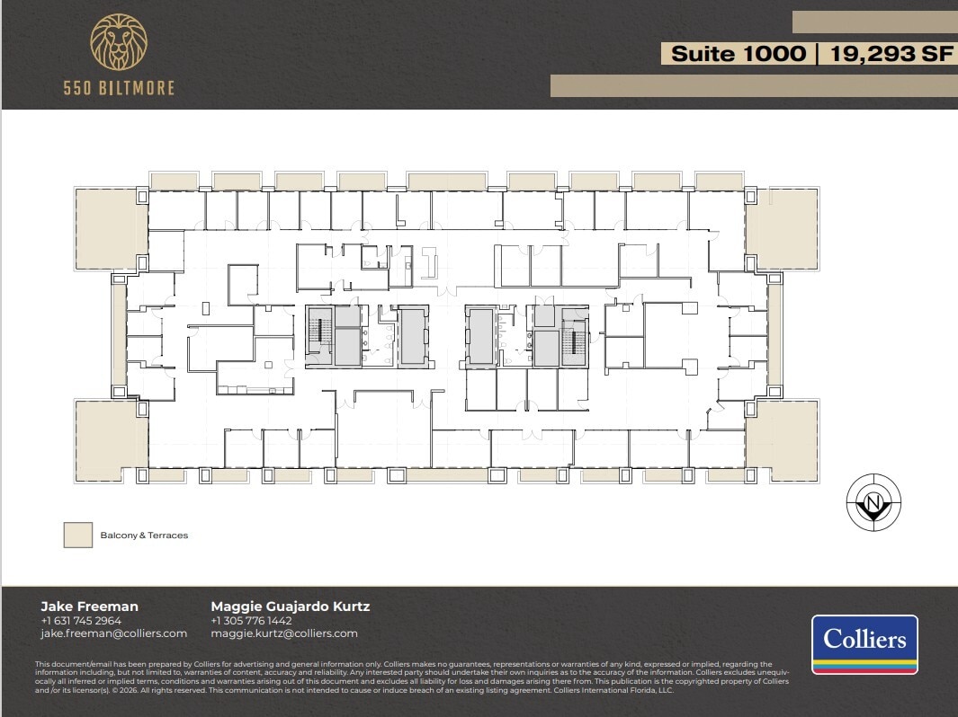 550 Biltmore Way, Coral Gables, FL à louer Plan d’étage– Image 1 sur 4