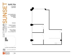 6430 W Sunset Blvd, Los Angeles, CA à louer Plan d’étage– Image 1 sur 1