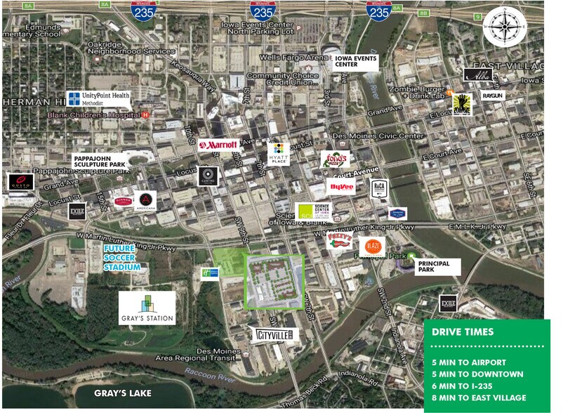 220 SW 9th St, Des Moines, IA à louer - Aérien – Image 2 sur 23