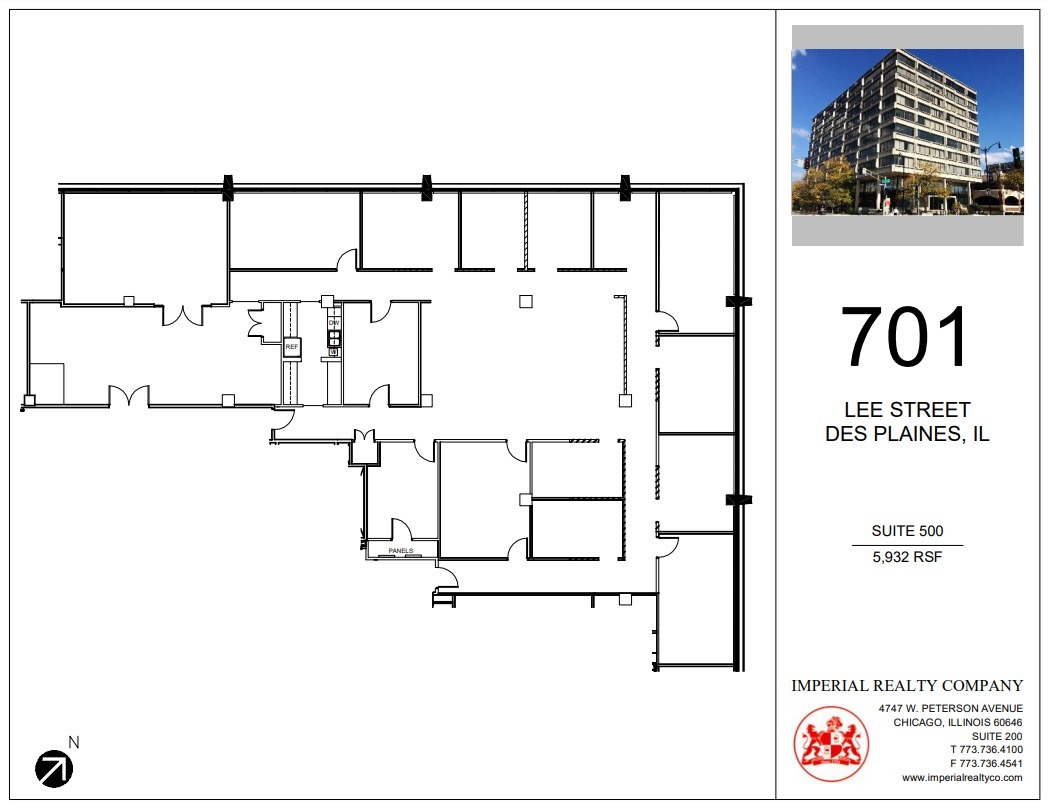 701 Lee St, Des Plaines, IL à louer Plan d’étage– Image 1 sur 9