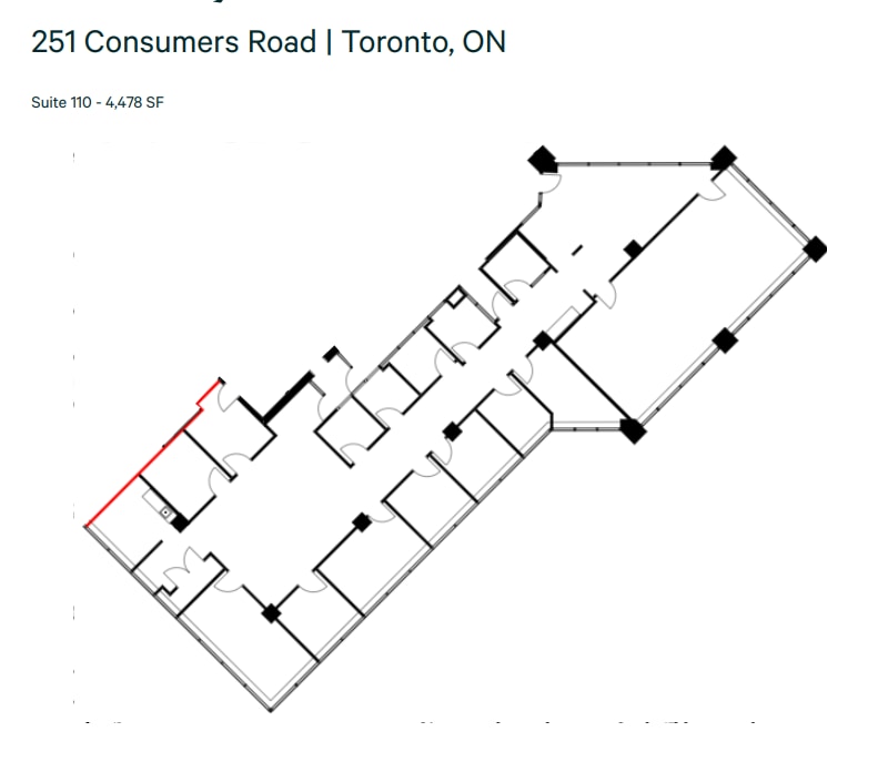 245 Consumers Rd, Toronto, ON à louer Plan d’étage– Image 1 sur 1